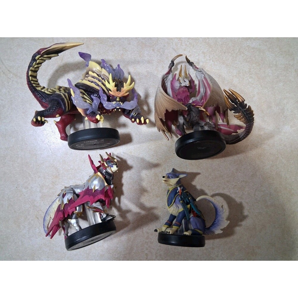 Monster Hunter Rise Amiibo Set Magnamalo, Malzeno, Palamute, Sunbreak (Nintendo)